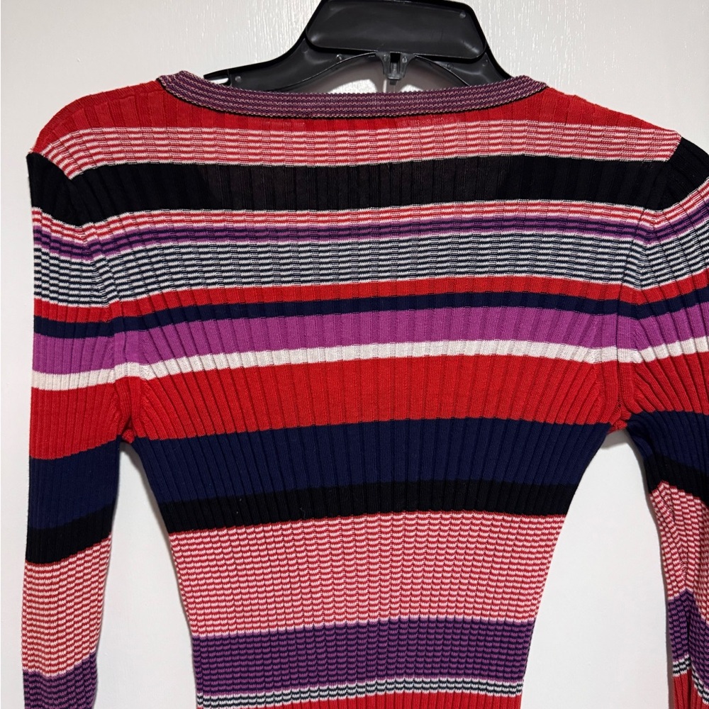 Striped Ribbed Knit Sweater - Picture 2 of 4
